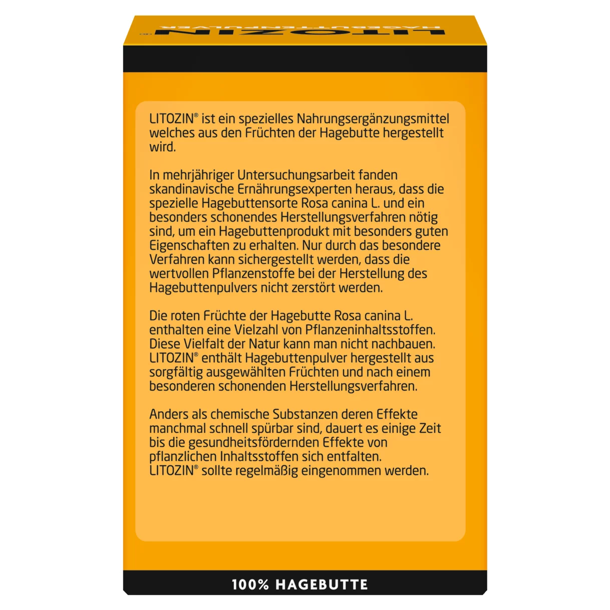 Hagebuttenpulver Rückansicht